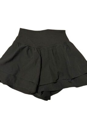 Yogalicious Black Flowy Skort Size Small Athletic 2-in-1